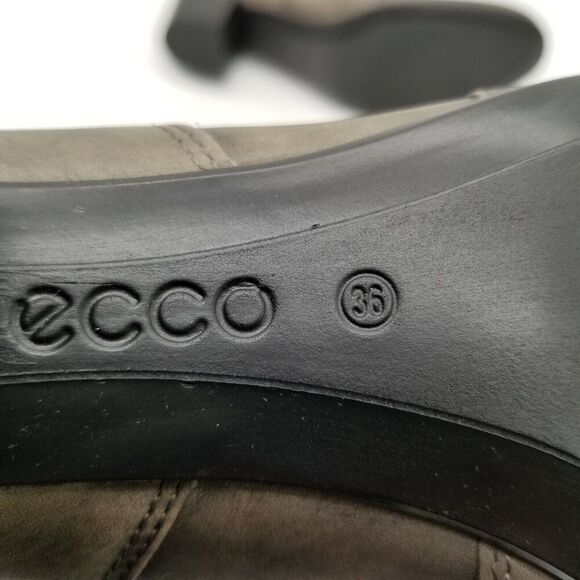 Ecco Women's Shape 35 Ankle Boots Sz 5.5 Brown Leather Block Heel Pull On - Picture 6 of 6